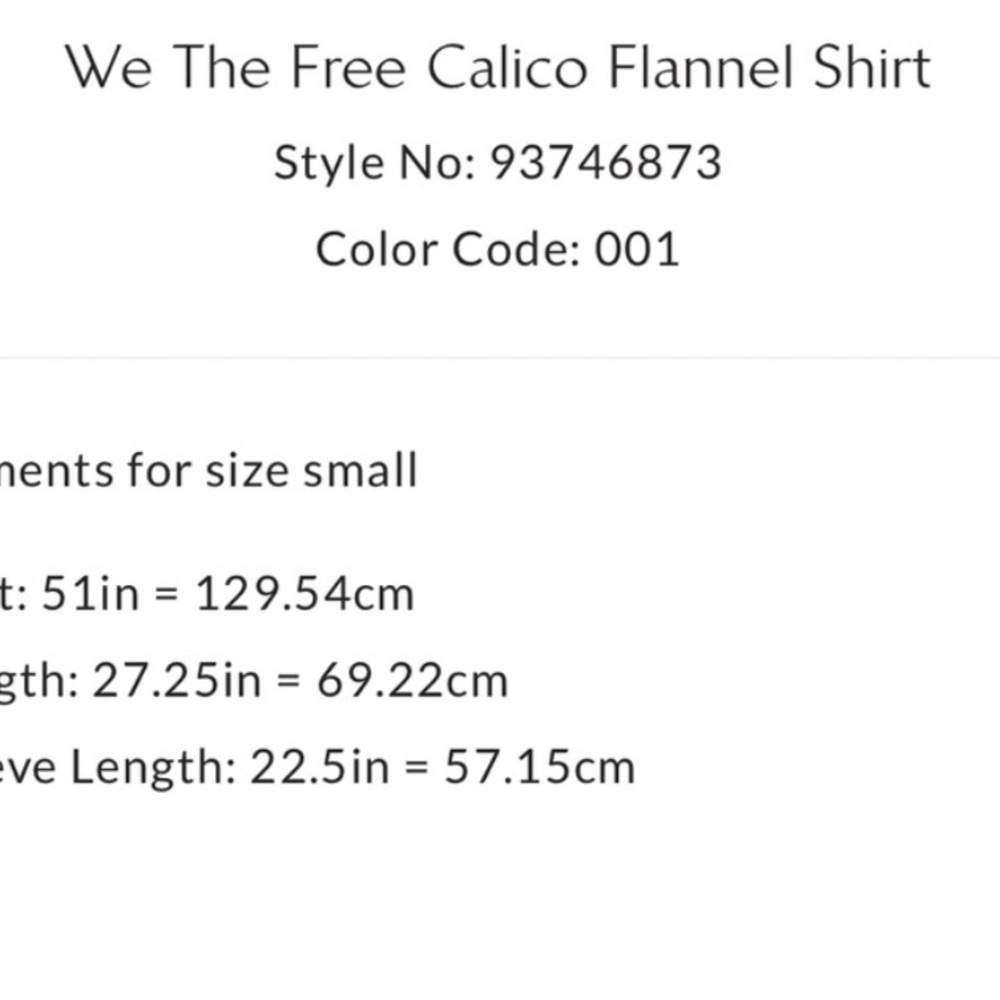 NWT Free People We The Free Calico Flannel Shirt Size S - Picture 6 of 12